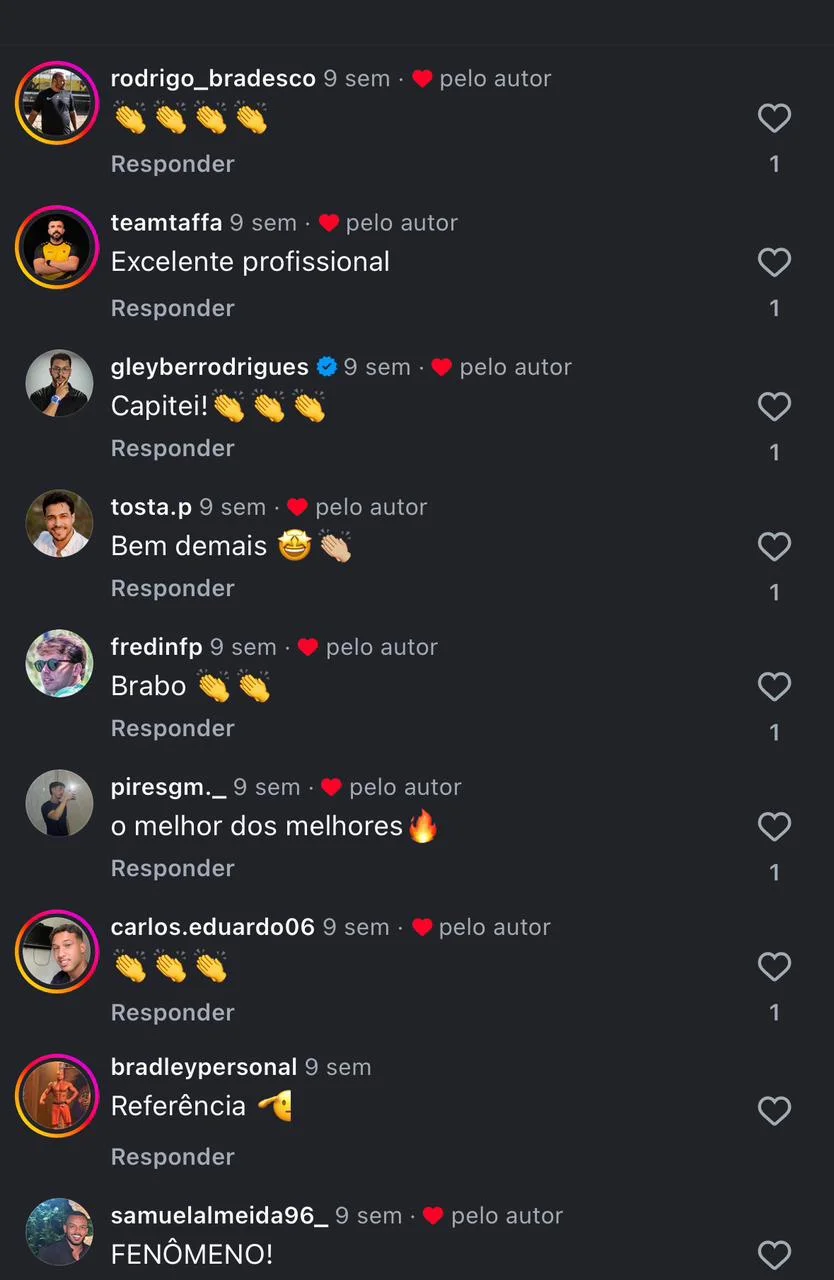 Depoimento nas redes sociais