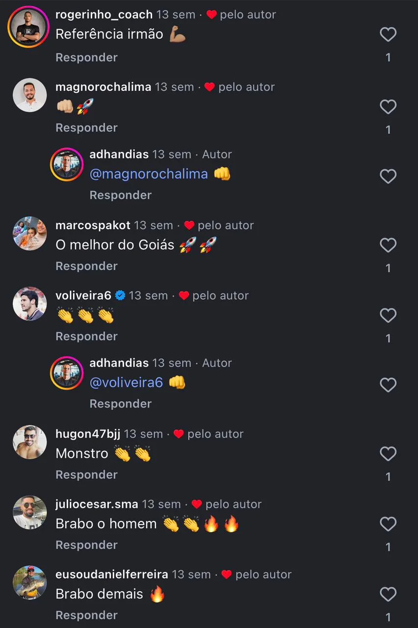 Depoimento nas redes sociais